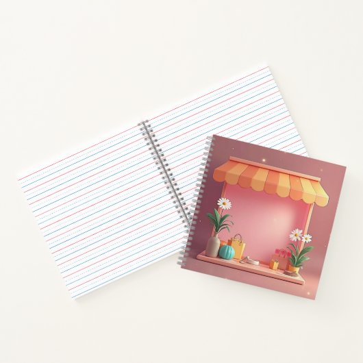 Ein Notebook mit schöner Abdeckung Notizblock (Innenseite)