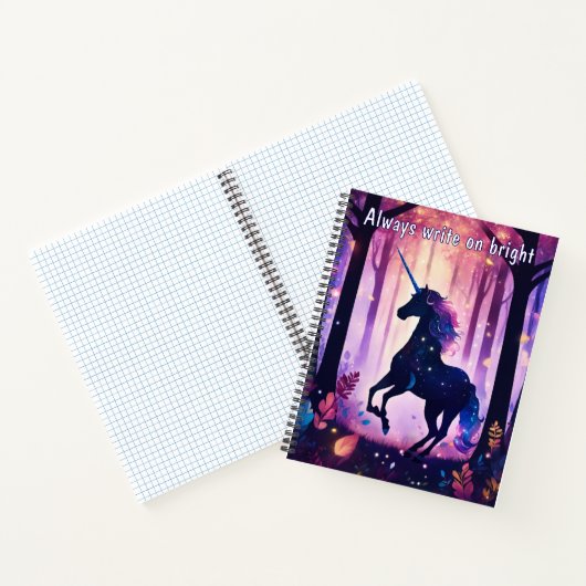 Ein Notebook - mit Unicorn-Design Notizblock (Innenseite)