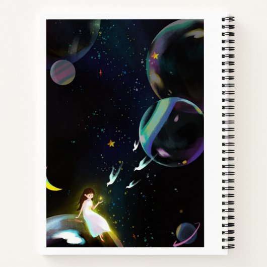 Ein Notebook - mit Unicorn-Design Notizblock (Rückseite)