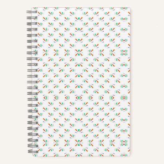 Ein Notizbuch mit Spiralbindung hat einen weißen  (Vorderseite)