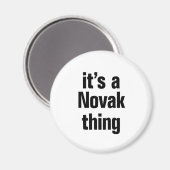 ein Novak Magnet (Vorderseite/Rückseite)