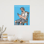 Ein Novel tippen - Drucken Gesimst Poster (Küche)