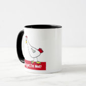 Ein Nugget bin ich nicht! Vegetarier Tasse (Vorderseite Links)