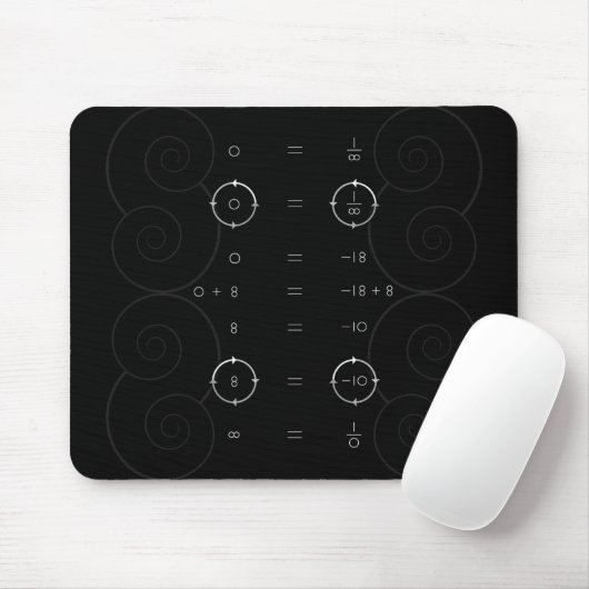 Ein, null, Unendlichkeit - ein künstlerischer Mousepad (Mit Mouse)