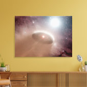 Ein O-Stern direkt hinter einem jungen, cooleren S Leinwanddruck (Insitu (Wohnzimmer))