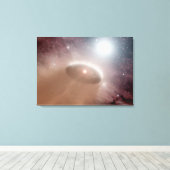 Ein O-Stern direkt hinter einem jungen, cooleren S Leinwanddruck (Insitu (Holzboden))