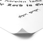 Ein Od Milvado Rundschreiben Hebräisch Englische P Poster (Ecke)