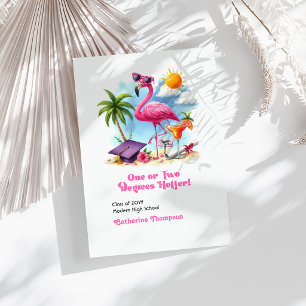 Ein oder Zwei Grad Heißere Flamingo-Abschlussfeier Dankeskarte