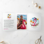 Ein oder zwei Grad heißeres TropenGrad-Party Dreifach Gefaltete Einladung (Innenseite)