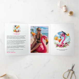 Ein oder zwei Grad heißeres TropenGrad-Party Dreifach Gefaltete Einladung