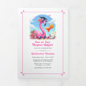 Ein oder zwei Grad heißeres TropenGrad-Party Dreifach Gefaltete Einladung (Cover)