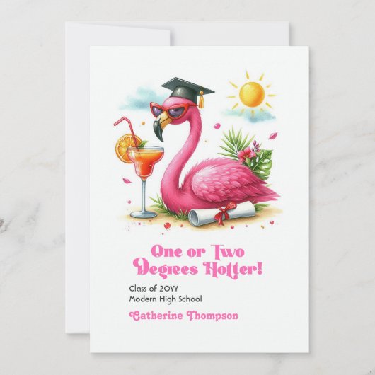 Ein oder zwei Grad Hotter Flamingo Abschluss Ankündigung (Vorderseite)
