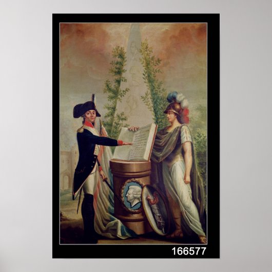 Ein Offizier der Nationalgarde, der einen Eid schw Poster (Vorne)