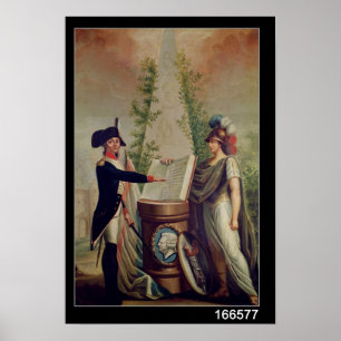 Ein Offizier der Nationalgarde, die einen Eid Poster