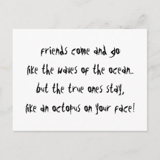 "Ein Oktopus auf deinem Gesicht" Postkarte