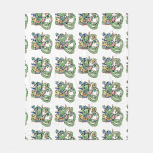 Ein Oktopus, der Lieben zum Lesen Fleecedecke (Vorderseite)