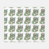 Ein Oktopus, der Lieben zum Lesen Fleecedecke (Vorderseite (Horizontal))