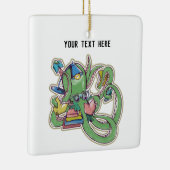 Ein Oktopus, der Lieben zum Lesen Keramikornament (Rechts)