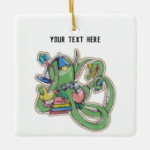 Ein Oktopus, der Lieben zum Lesen Keramikornament (Vorderseite)