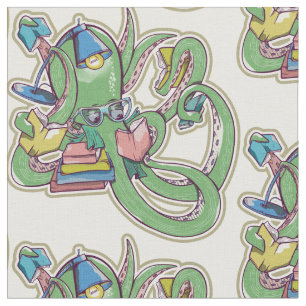Ein Oktopus, der Lieben zum Lesen Stoff