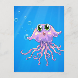 Ein Oktopus unter dem Meer Postkarte