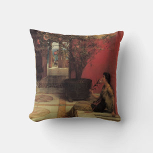 Ein Oleander von Alma Tadema, Vintage Flowers Kissen