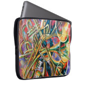 Ein Ölgemälde auf der Leinwand. Musik, das Mädchen Laptopschutzhülle (Vorne Rechts)