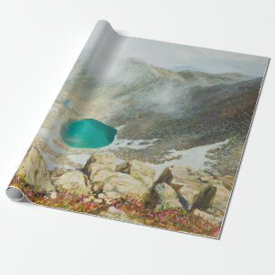 Ein Ölgemälde auf Leinwand des höchsten Gipfels Geschenkpapier