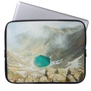 Ein Ölgemälde auf Leinwand des höchsten Gipfels in Laptopschutzhülle