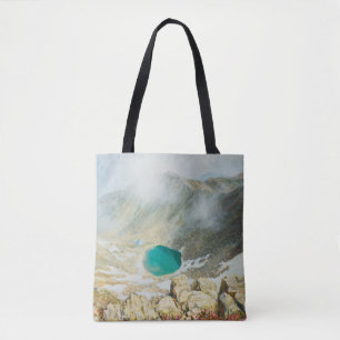 Ein Ölgemälde auf Leinwand des höchsten Gipfels in Tasche