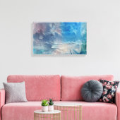 Ein Ölgemälde namens Palette von Samuel Pye Leinwanddruck (Insitu (Wohnzimmer))