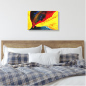 Ein Ölgemälde namens Volcano von Samuel Pye Leinwanddruck (Insitu (Schlafzimmer))