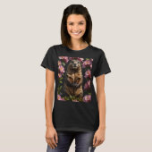 Ein olympisches Marmot, umgeben von Rhododendron T-Shirt (Vorne ganz)