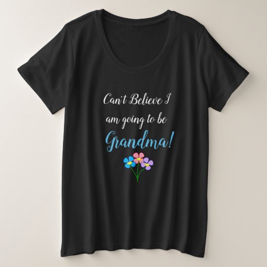 Ein Oma-Ankündigung-Shirt Große Größe T-Shirt (Design vorne)