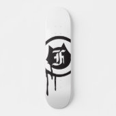 ein onefelix Entwurf "Tropfen-Katzenlogo" Skateboard (Vorne)
