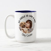 Ein Onkel ist wie ein Vater ...Dog Custom Foto Zweifarbige Tasse (Links)