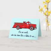 Ein Onkel mögen einen Vater mit Feuer-Motor Karte (Gelbe Blume)