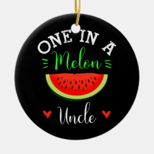 Ein Onkel-Wassermelone-Sommer lustig Keramik Ornament