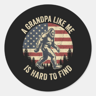Ein Opa wie er ist schwer zu finden Bigfoot Dad Vä Runder Aufkleber