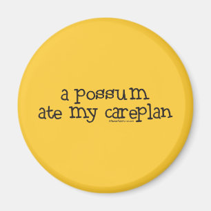 Ein Opossum aß mein Careplan Magnet