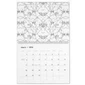 Ein optisch ansprechendes Design, das eine Mischun Kalender (Mär 2026)