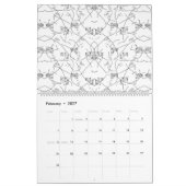 Ein optisch ansprechendes Design, das eine Mischun Kalender (Feb 2027)