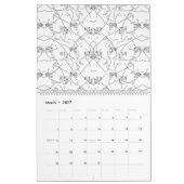 Ein optisch ansprechendes Design, das eine Mischun Kalender (Mär 2027)