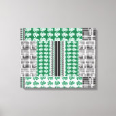 Ein optisch ansprechendes grün-schwarzes Muster, A Leinwanddruck (Vorderseite)