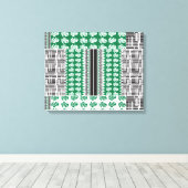 Ein optisch ansprechendes grün-schwarzes Muster, A Leinwanddruck (Insitu (Holzboden))