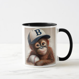 Ein Orang-Utan spielt Baseball. Tasse
