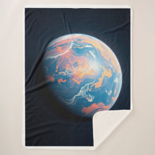 Ein orange-blauer Planet Sherpadecke