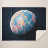 Ein orange-blauer Planet Sherpadecke (Vorderseite (Horizontal))