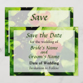 Ein Orange Nasturtium Save the Date (Vorne/Hinten)