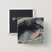 Ein Orange Pool in Welshpool Button (Vorne & Hinten)